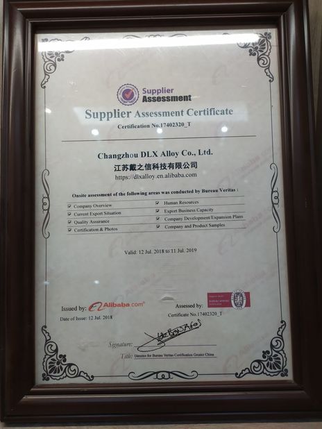 China Changzhou DLX Alloy Co., Ltd. zertifizierungen